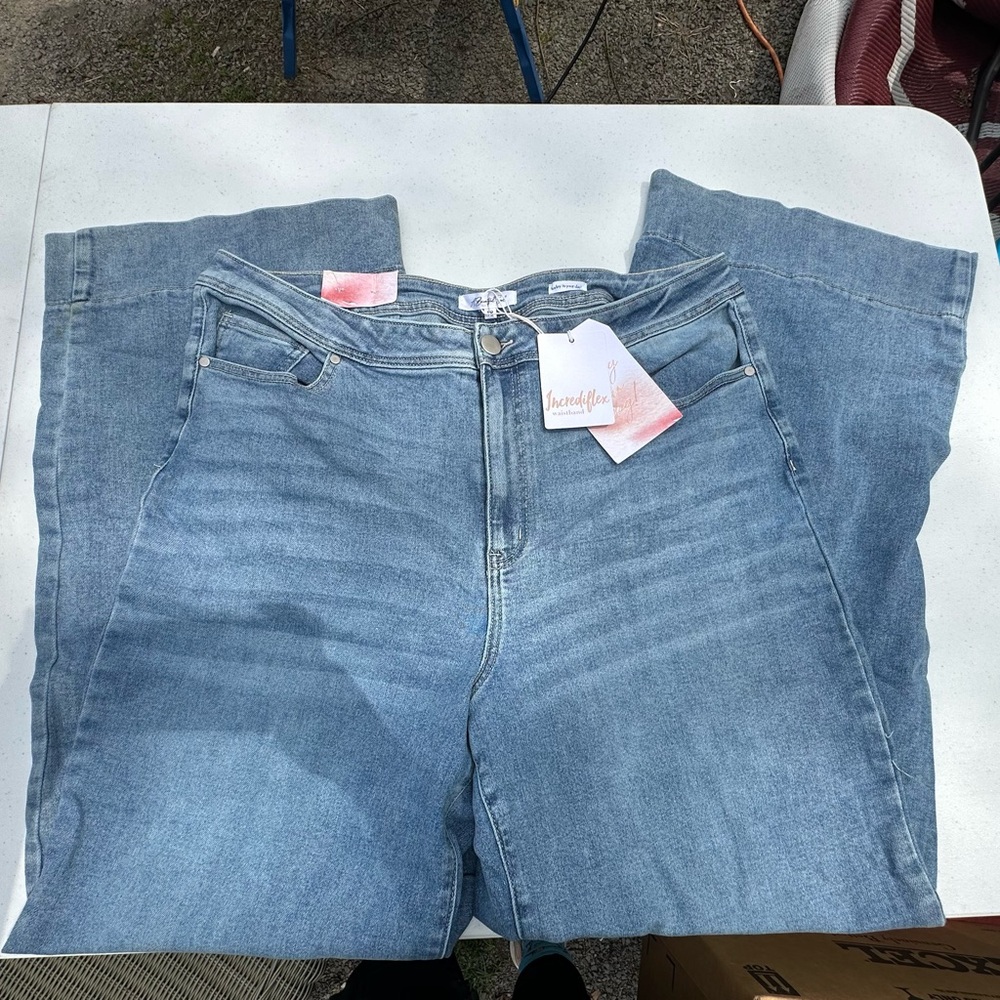 7 For All Mankind Blue Flare & Wide Leg Jeans
